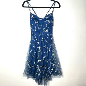 SHEIN blue floral formal cocktail dress size medium M B175
